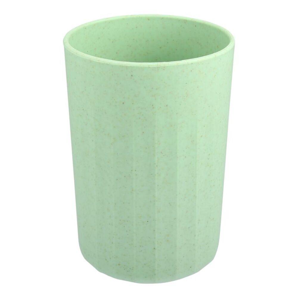 Bathroom Smooth Lines Wheat Straw Toothpaste Tumbler Green 4.09''x2.80''